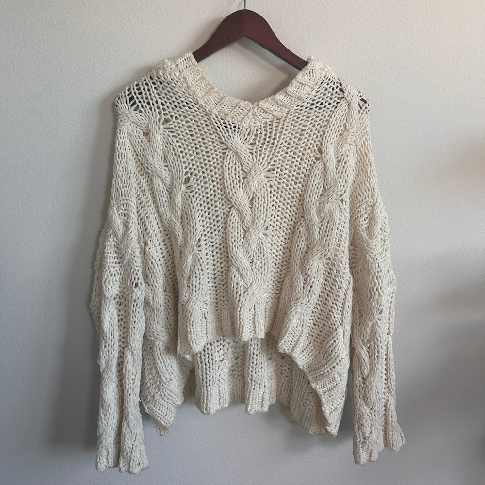 cream knit sweater